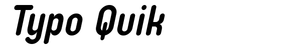 Typo Quik font preview